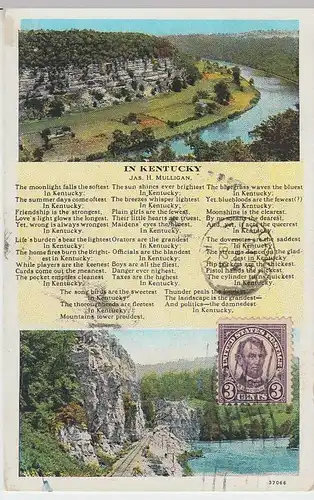 (32116) AK Kentucky, mit Gedicht von Jas. H. Mulligan, 1929