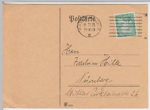 (31948) Postkarte DR Halle 1925