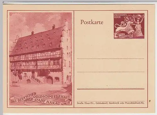 (31911) AK Motiv-Ganzsache Goldschmiedehaus Hanau 1942 unbenutzt