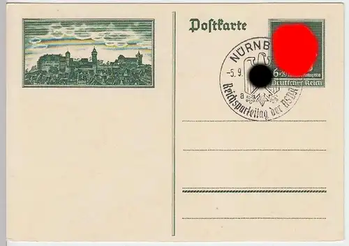 (31908) Motiv-Ganzsache DR m. SSt Nürnberg Reichsparteitag 1938