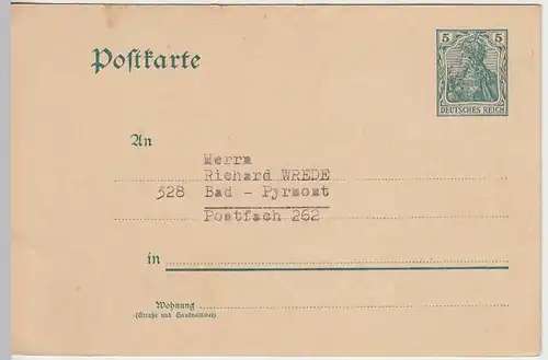 (31861) Ganzsache DR 1906