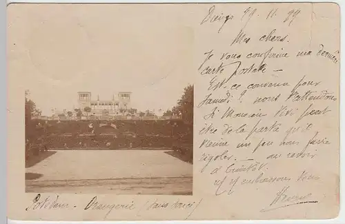 (31962) Foto AK Potsdam, Sanssouci, Orangerie, 1899