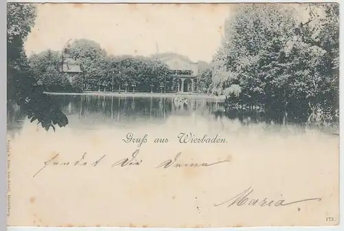 (31961) AK Gruß aus Wiesbaden, 1897