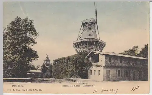 (31960) AK Potsdam, Historische Mühle, 1909