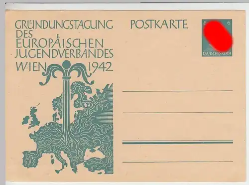(31756) Motiv-Ganzsache DR Europ. Jugendverband Wien 1942 unbenutzt