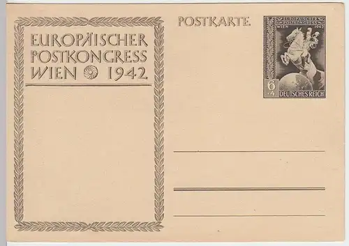 (31749) AK Motiv-Ganzsache Europ. Postkongress Wien 1942 unbenutzt