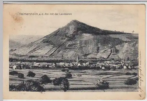 (31820) AK Heimersheim a.d. Ahr, Panorama m. Landskron, vor 1945