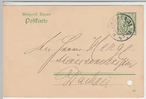 (31713) Ganzsache Bayern 1910 v. Baugeschäft Hans Danzinger, München
