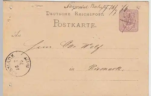 (31709) Ganzsache DR 1876
