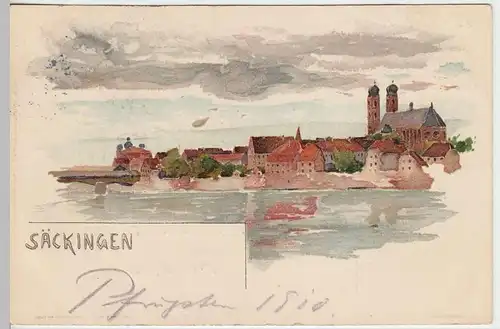 (31768) Künstler AK Säckingen, 1910