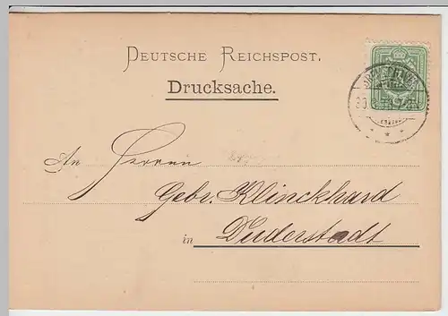 (31671) Postkarte DR 1888 v. F. von der Heyde, Bremerhaven