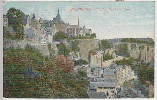 (31667) AK Luxemburg, Oberstadt und Grund, 1925