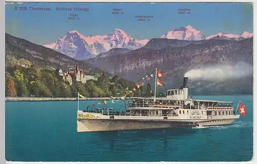 (31659) AK Thunersee, Schaufelraddampfer, 1925