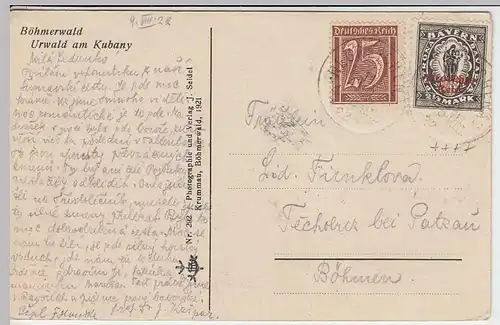 (31654) AK Boubín, Kubany, Urwald, 1922