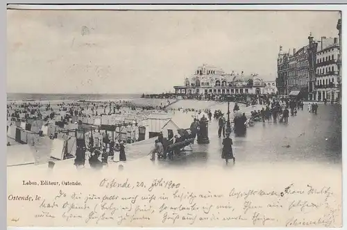 (31639) AK Ostende, Strandpromenade, 1900