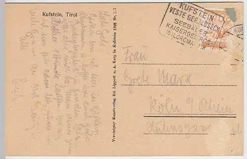 (31622) AK Kufstein, Panorama, 1928