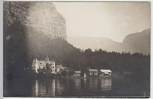 (31616) Foto AK Obertraun, Hallstätter See, Schloss Grub, vor 1918