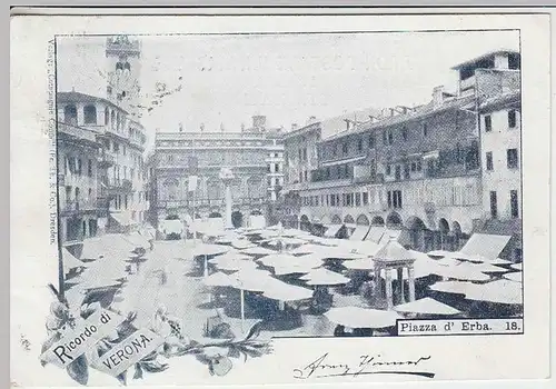 (31605) AK Verona, Piazza d' Erba, 1898