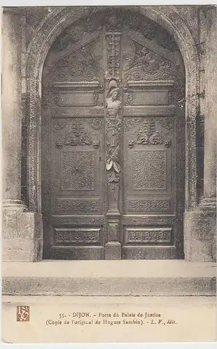 (31588) AK Dijon, Portal am Justizpalast, vor 1945