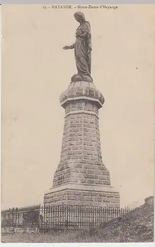 (31581) AK Hayange, Statue de la Vierge d?Hayange, vor 1945