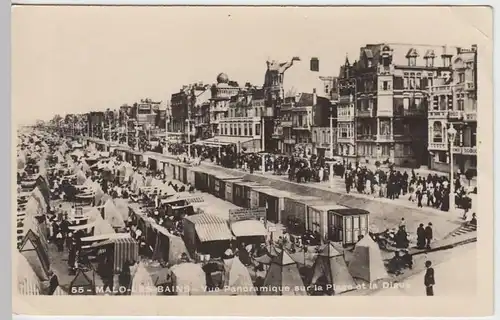 (31573) Foto AK Malo-Les-Bains, Strandpanorama, vor 1945