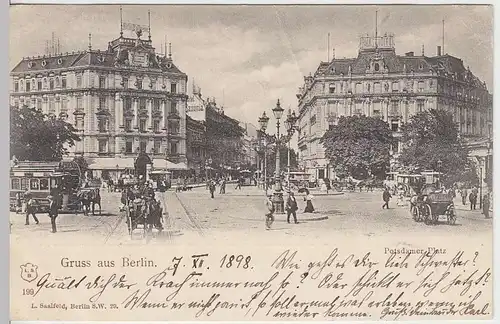 (31537) AK Gruss aus Berlin, Potsdamer Platz, 1898