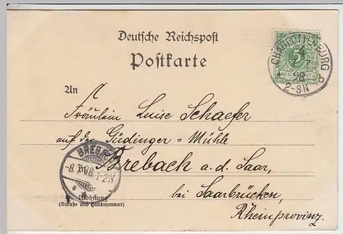 (31526) AK Gruss aus Berlin, Schauspielhaus, 1898