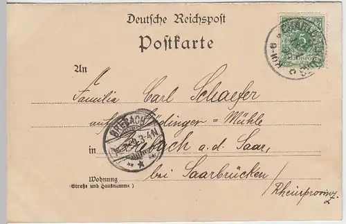 (31506) AK Gruss aus Berlin, Palais Kaiser Friedrich III., 1899