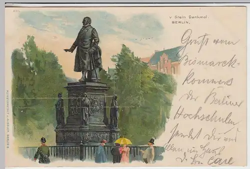 (31493) AK Berlin, v. Stein-Denkmal, 1899