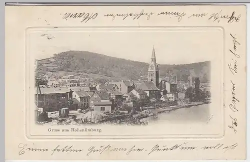 (31435) AK Gruss aus Hohenlimburg, Prägekarte 1904