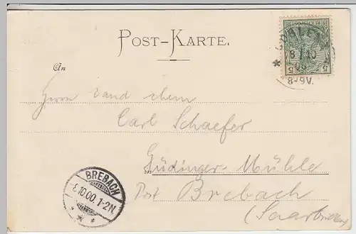 (31419) AK Gruss aus Coblenz, Kaiser-Wilhelm-Denkmal, 1900