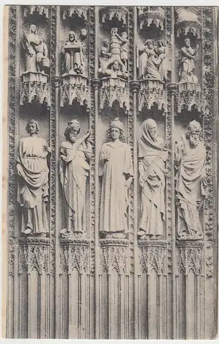 (31363) AK Straßburg, Strasbourg, Statuen am großen Portal, vor 1905