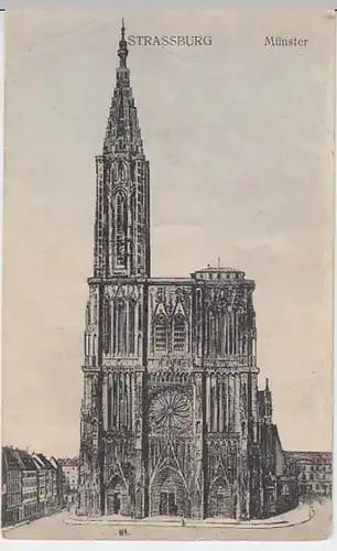 (31361) AK Straßburg, Strasbourg, Münster, 1915
