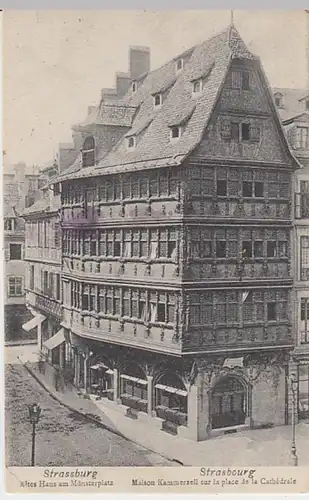 (31357) AK Straßburg, Strasbourg, Altes Haus am Münsterplatz, 1906
