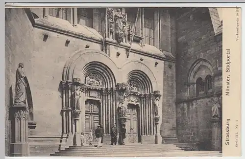 (31347) AK Straßburg, Strasbourg, Münster, Südportal, 1907