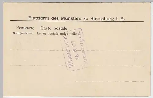 (31347) AK Straßburg, Strasbourg, Münster, Südportal, 1907