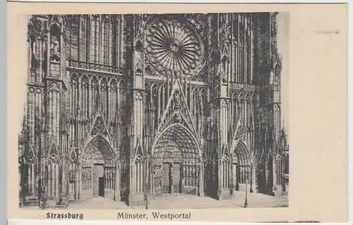 (31342) AK Straßburg, Strasbourg, Münster, Westportal, 1907