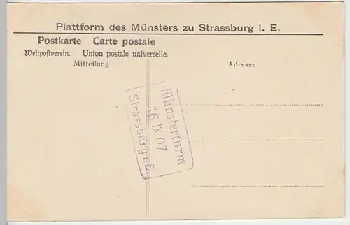 (31342) AK Straßburg, Strasbourg, Münster, Westportal, 1907