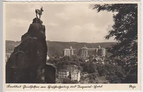 (31327) Foto AK Karlsbad, Karlovy Vary, Hirschensprung, 1940