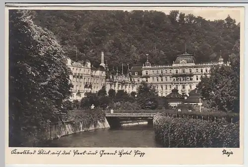 (31322) Foto AK Karlsbad, Karlovy Vary, Grand Hotel Pupp, vor 1945
