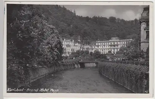 (31321) Foto AK Karlsbad, Karlovy Vary, Grand Hotel Pupp, 1939