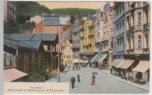 (31320) AK Karlsbad, Karlovy Vary, Mühlbrunnstraße, 1904
