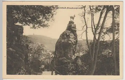 (31318) AK Karlsbad, Karlovy Vary, Hirschensprung, 1926