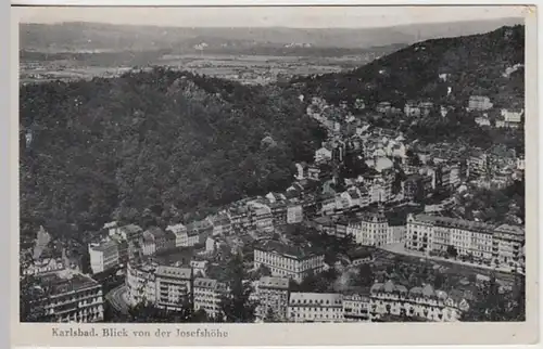 (31314) AK Karlsbad, Karlovy Vary, Blick v.d. Josefshöhe, 1944