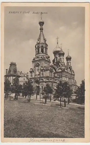 (31302) AK Karlsbad, Karlovy Vary, Russische Kirche, 1929