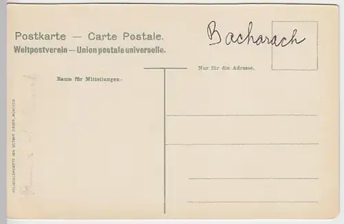 (31271) AK Bacharach, Blick vom Postenturm, vor 1945