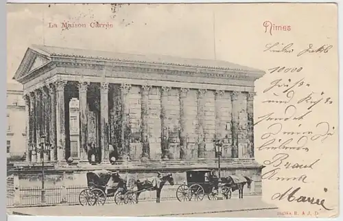 (31232) AK Nimes, La Maison Carrée, 1900