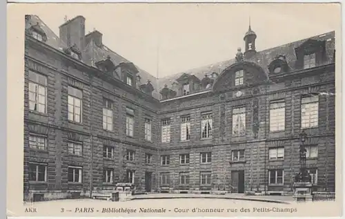 (31224) AK Paris, Nationalbibliothek, Ehrengericht, vor 1945