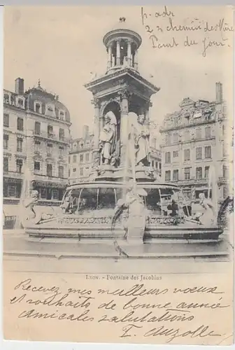 (31222) AK Lyon, Fontaine des Jacobins, vor 1905