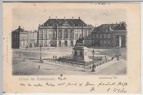 (31213) AK Gruss aus Kopenhagen, Schloss Amalienburg, 1904